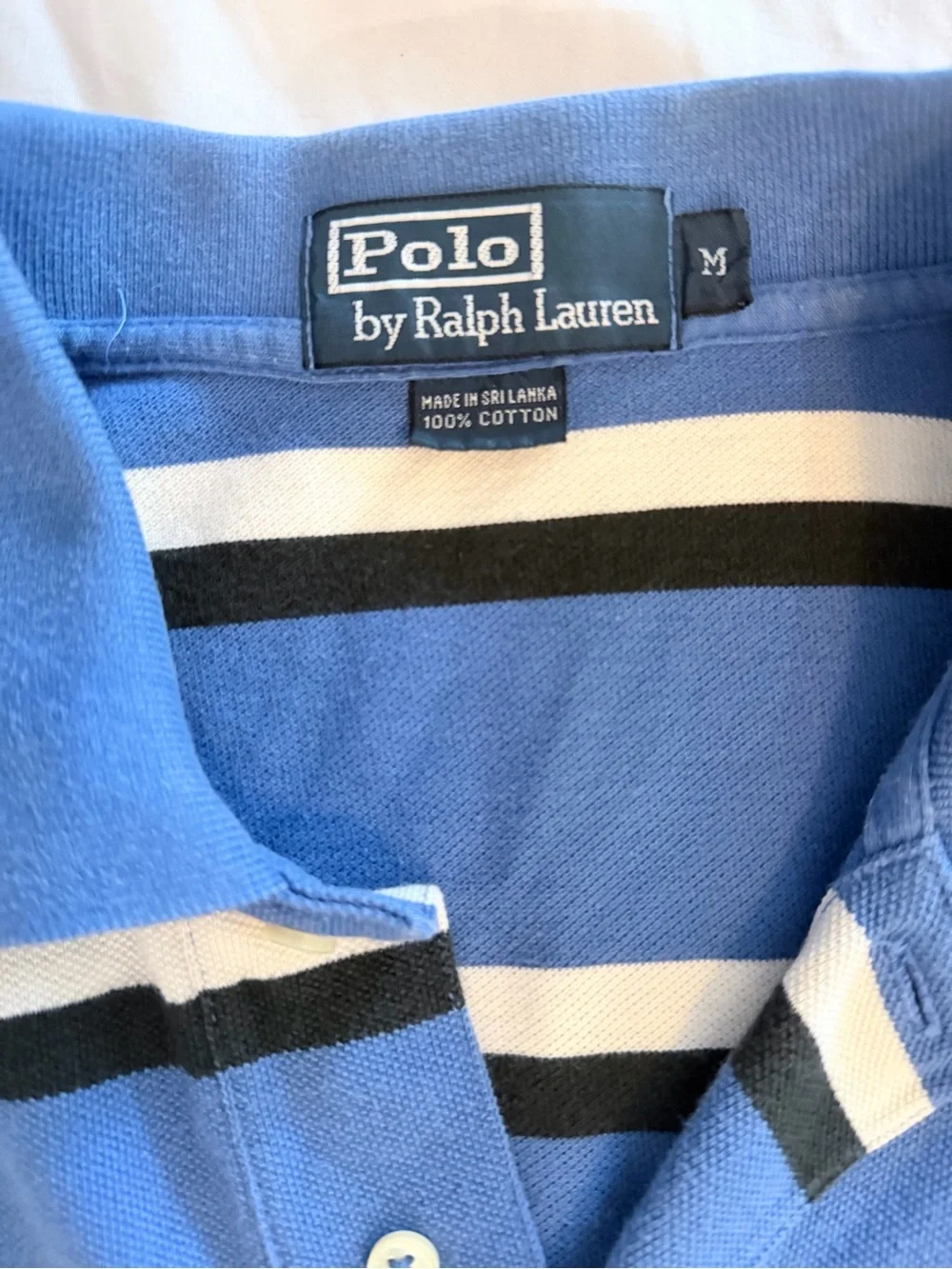 Polo by Ralph Lauren Blue Stripe Classic Fit Polo Shirt